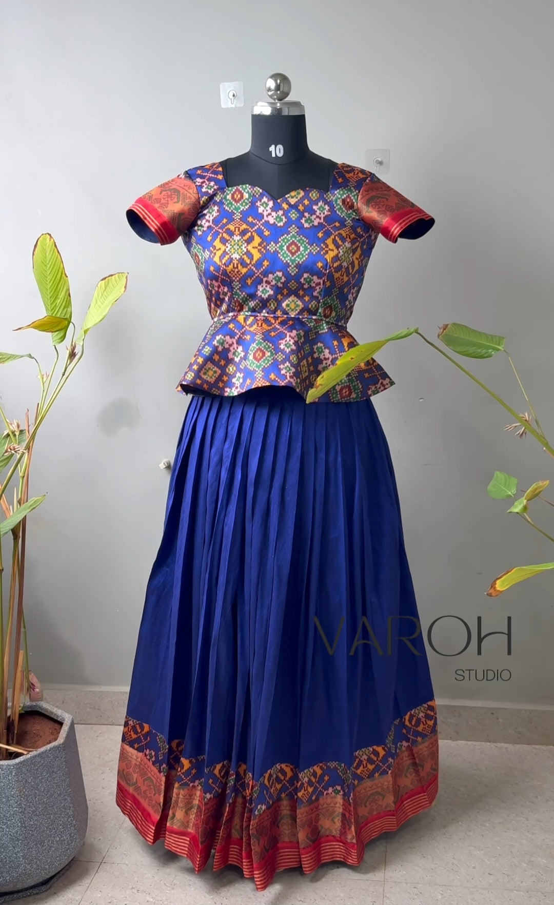 Patola Raw Silk Lehenga