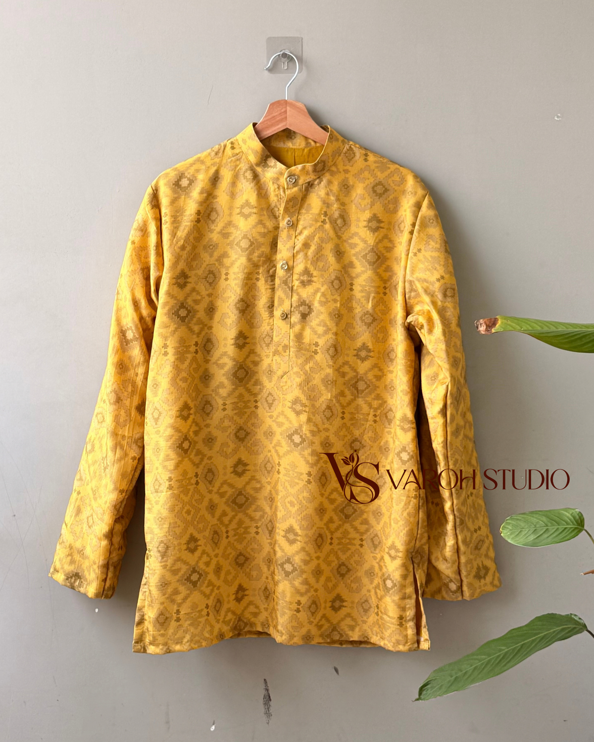 Golden Ikat Heritage Half Kurta