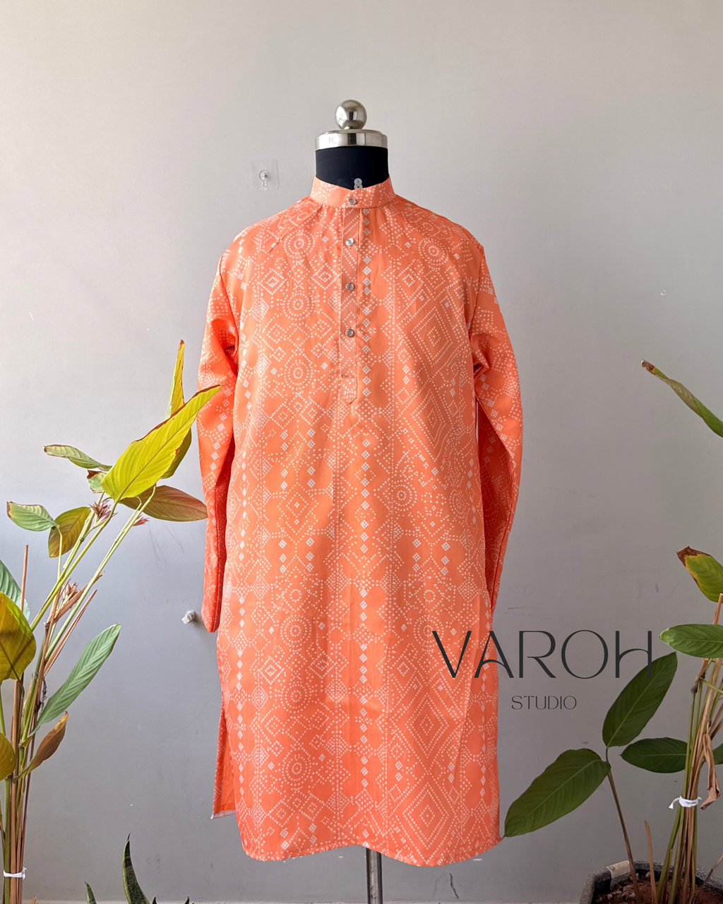 Bandini Coral Orange Kurta