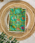 Turquoise Blue Patola Floral Men’s Kurta