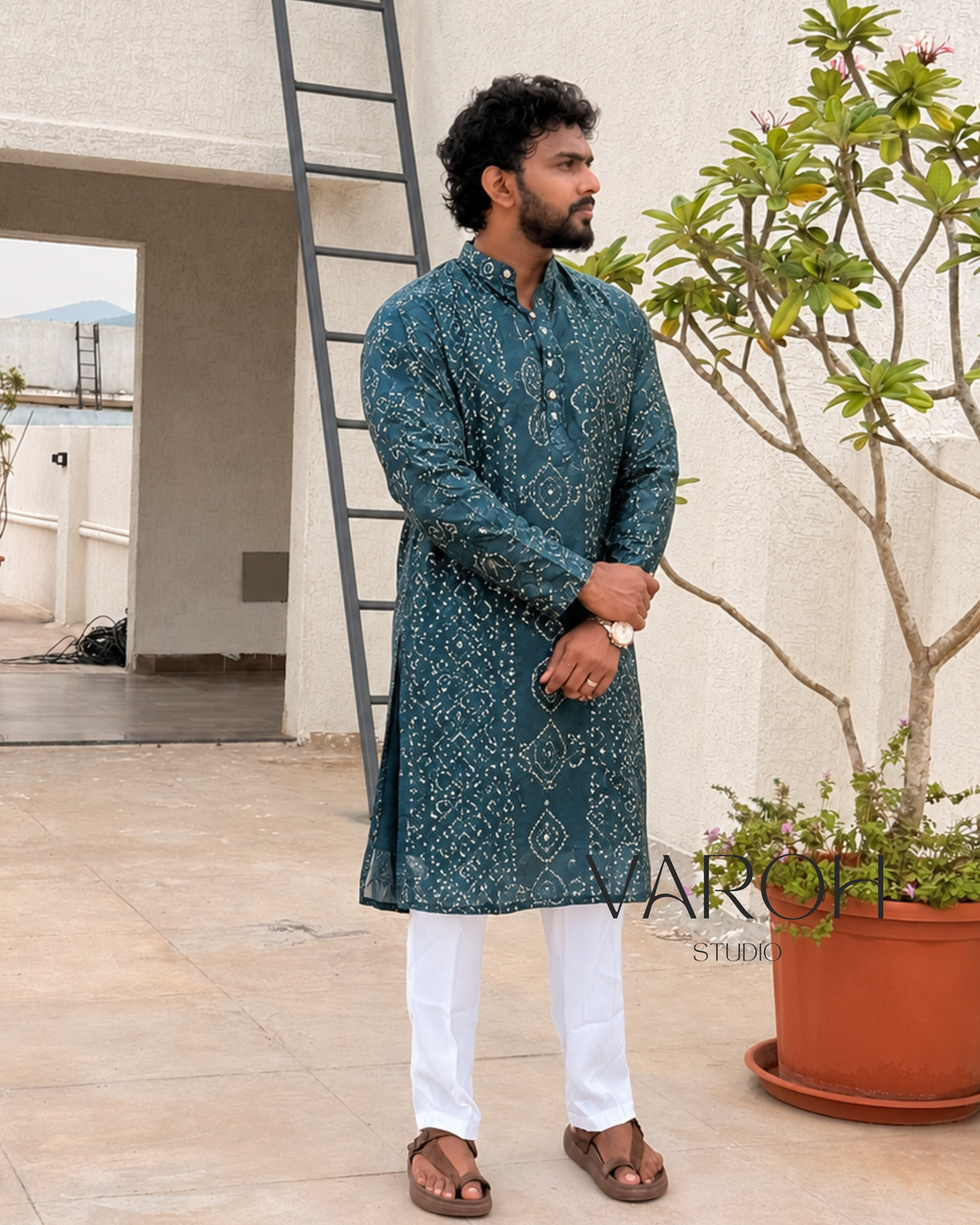 Bandini Teal Blue Kurta