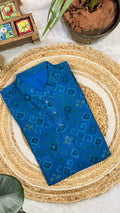 Royal Blue Ikat Heritage Kurta