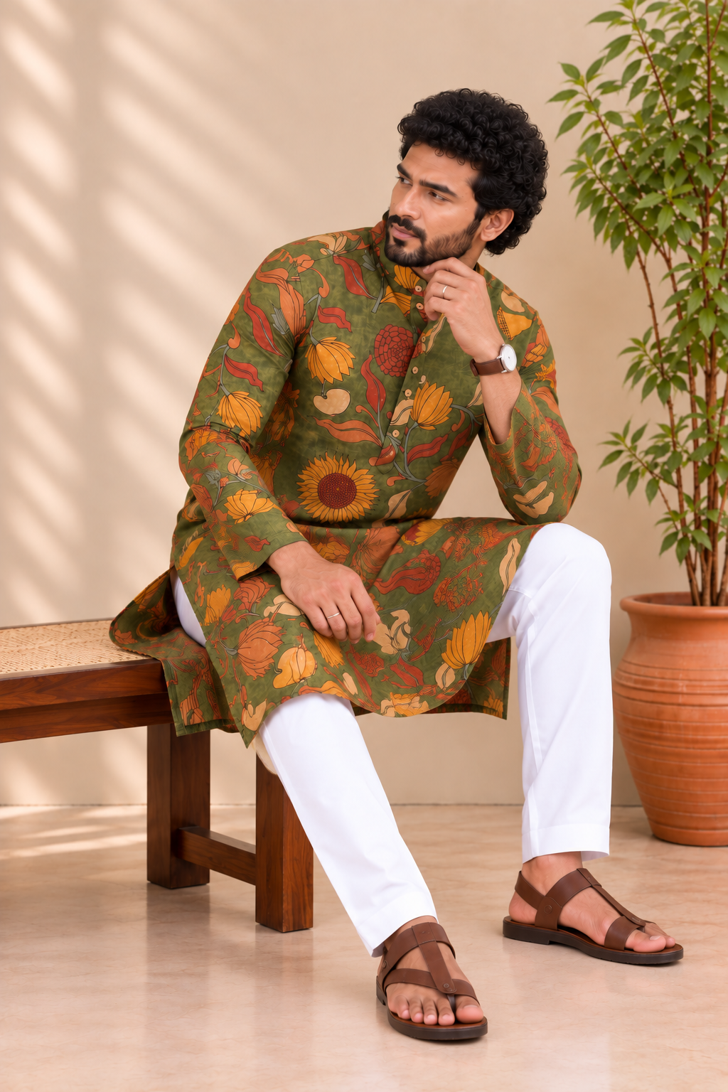 Vanam Floral Kalamkari Kurta