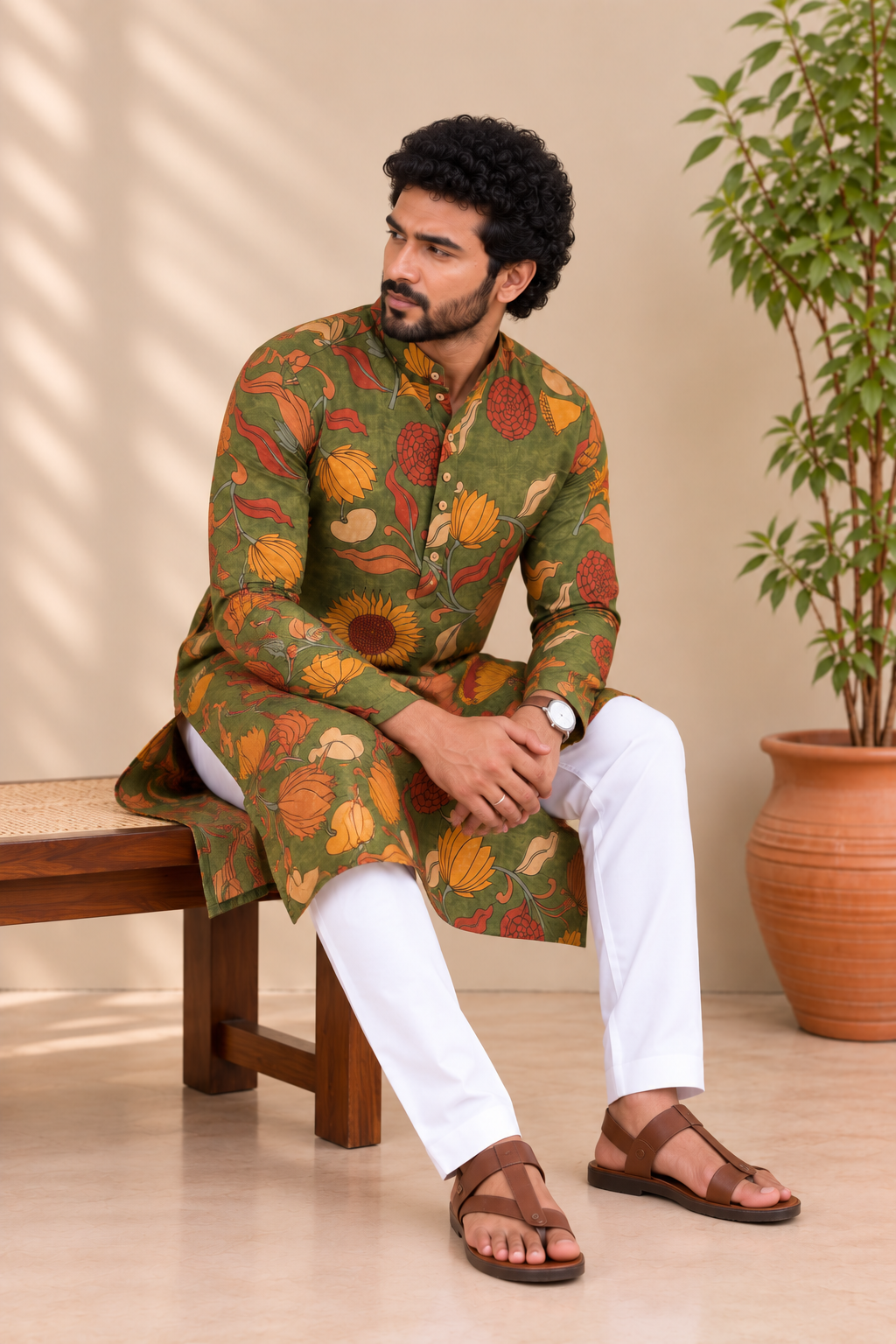 Vanam Floral Kalamkari Kurta