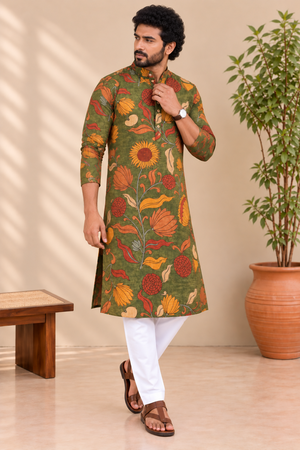 Vanam Floral Kalamkari Kurta