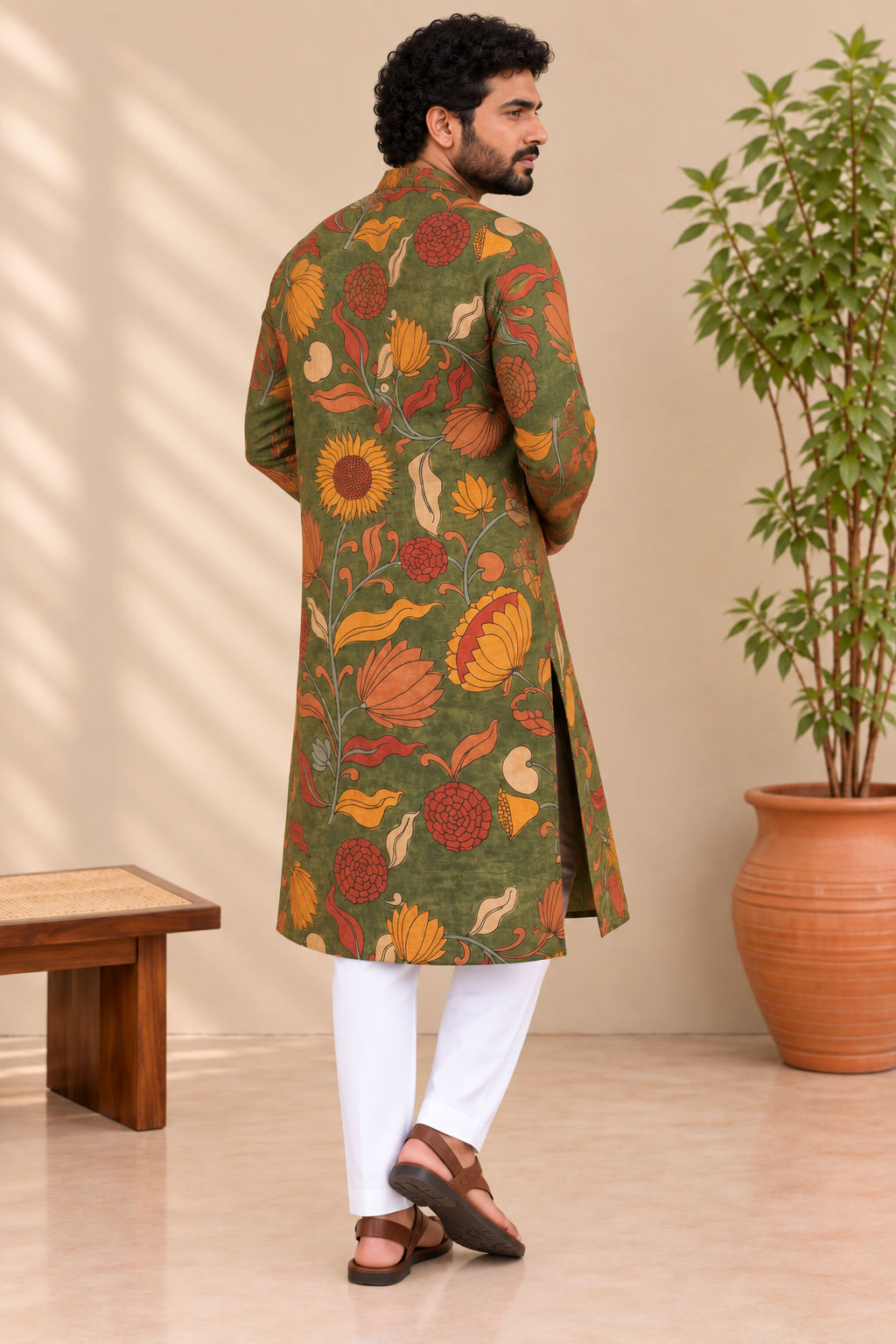 Vanam Floral Kalamkari Kurta