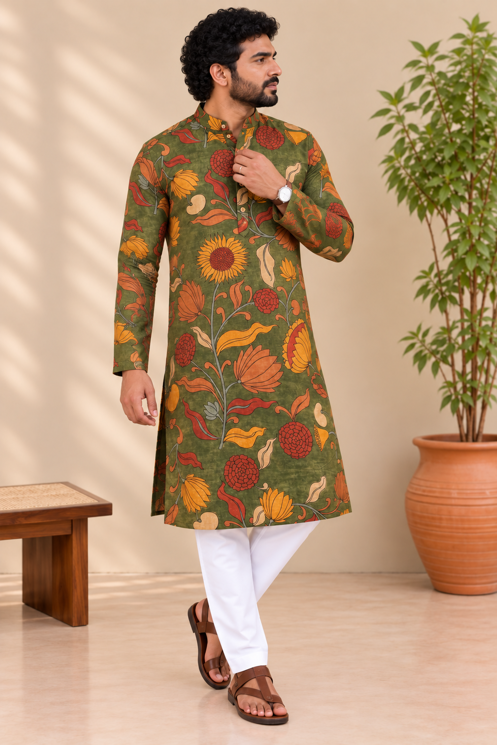 Vanam Floral Kalamkari Kurta