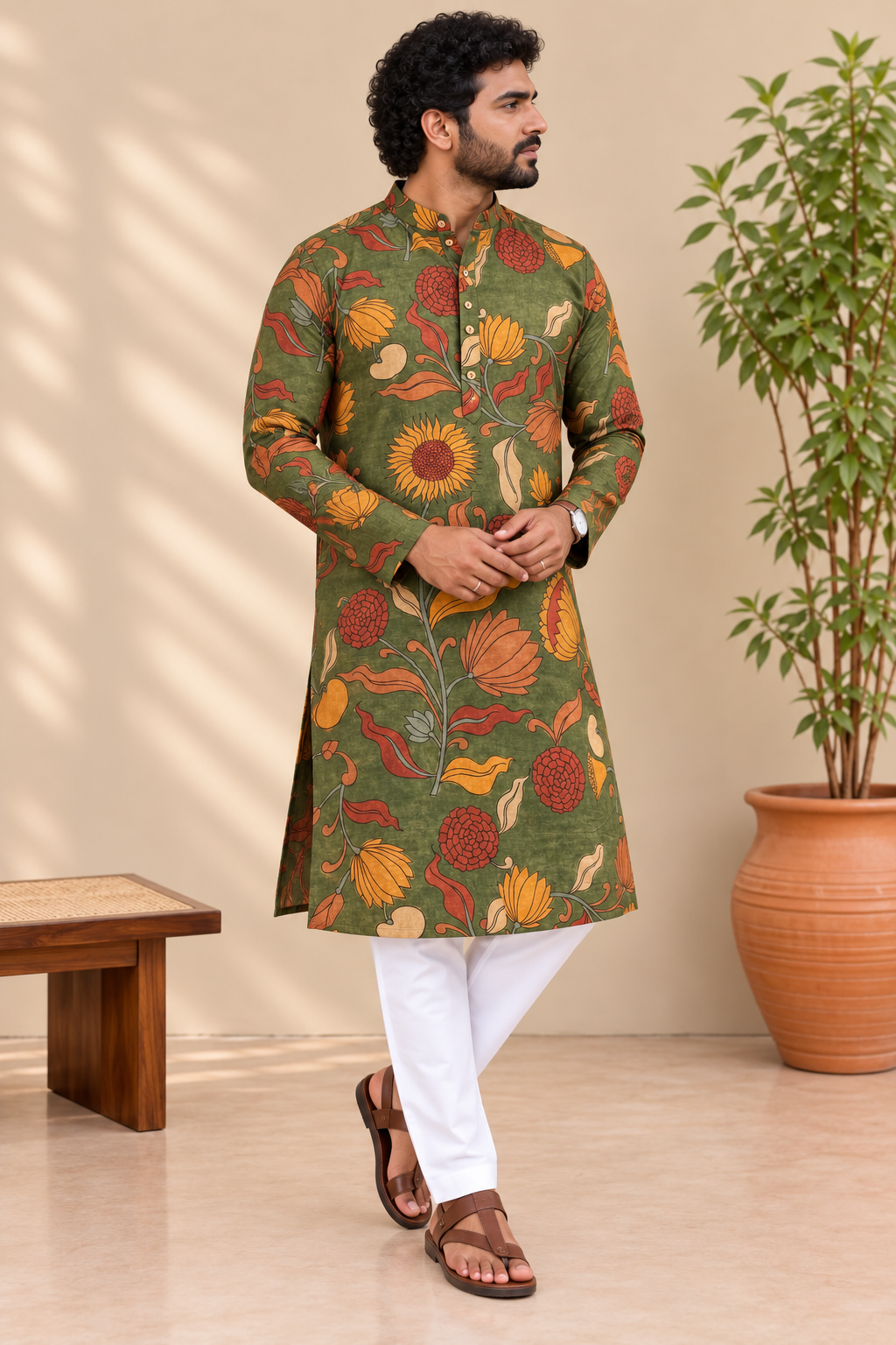 Vanam Floral Kalamkari Kurta