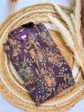 Deep Plum Kalamkari Kurta – Mogra Chanderi