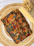 Mustard Floral Kalamkari Kurta – Mogra Chanderi