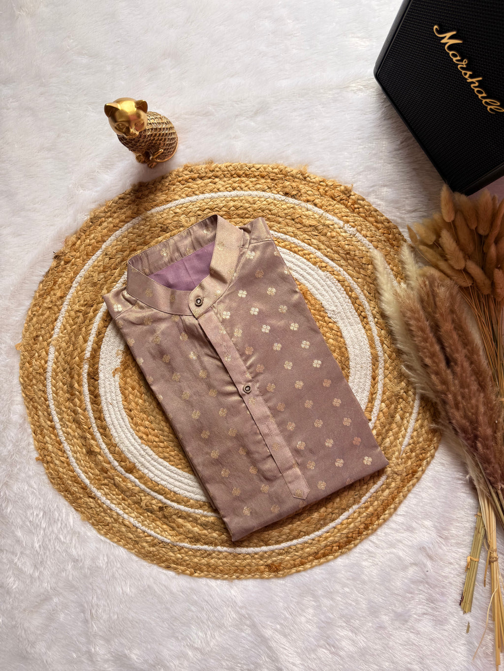 Brocade tissue Moonlit Rose Jacquard  Kurta