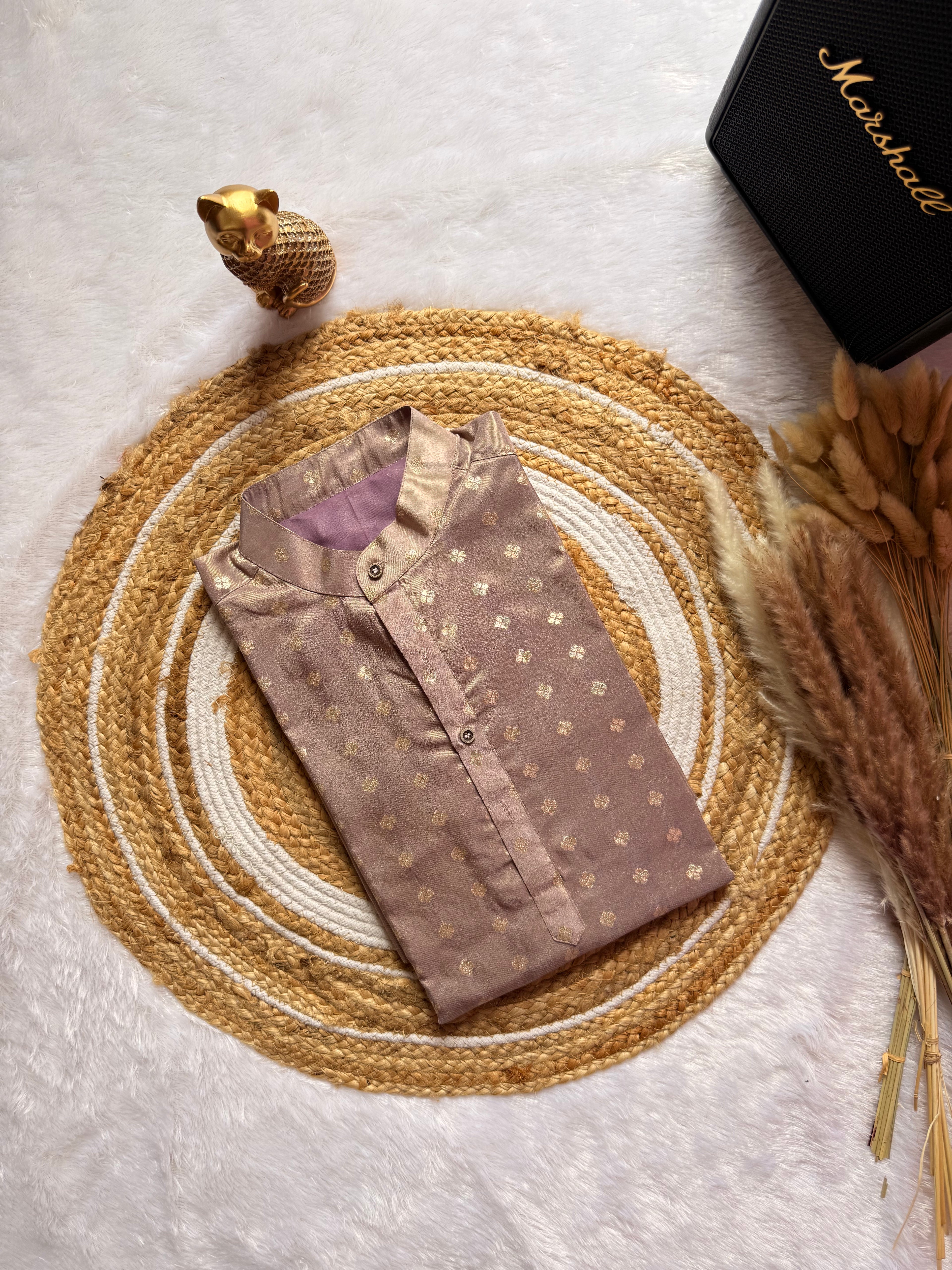 Brocade tissue Moonlit Rose Jacquard  Kurta