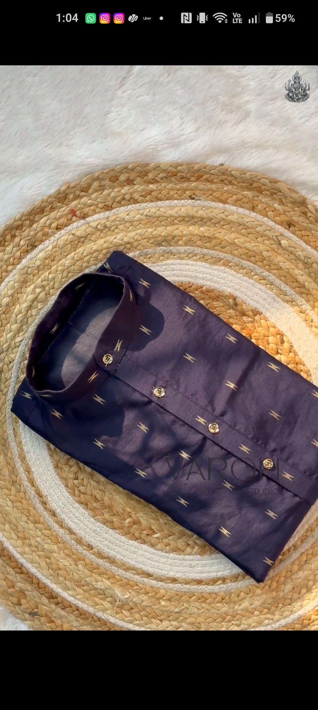Navy Blue Rawsilk