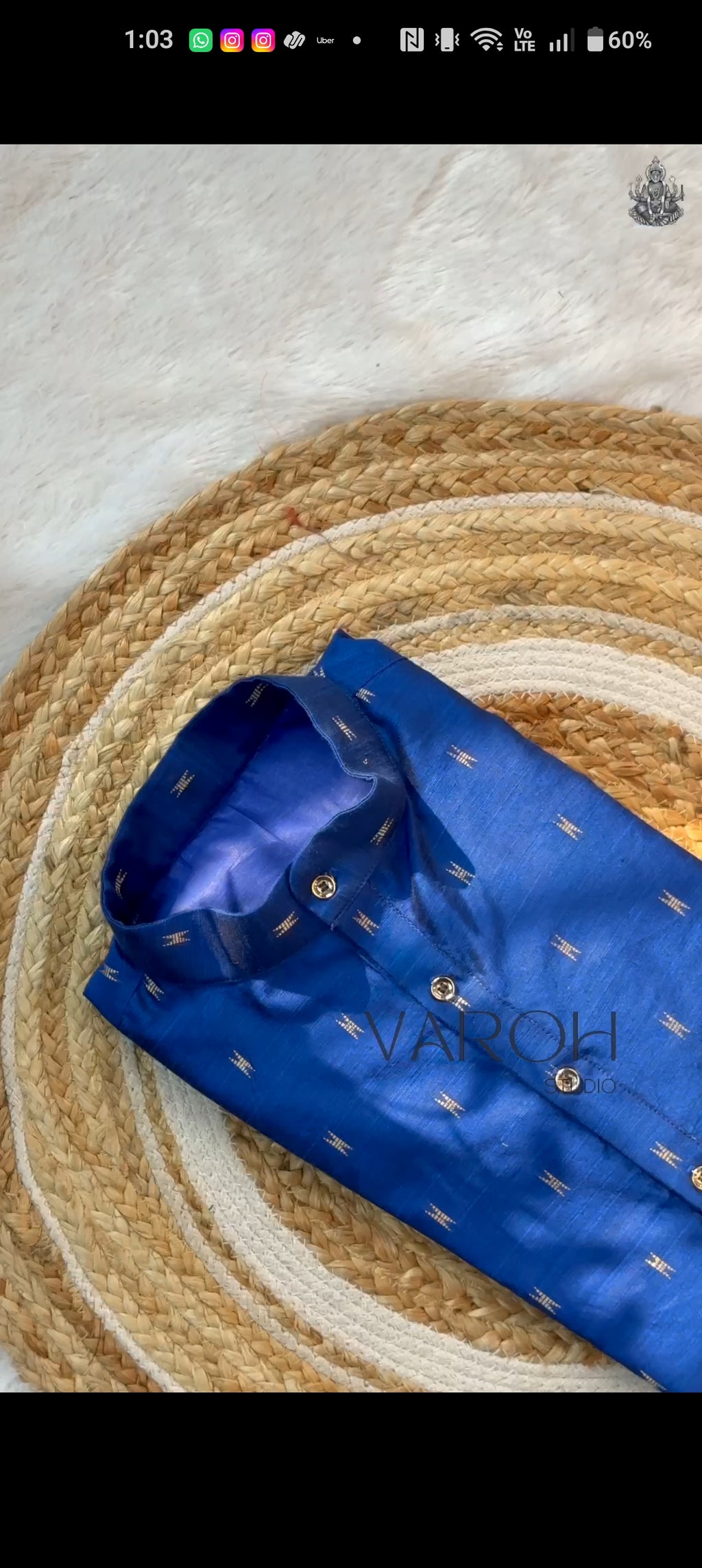 Royal Blue Rawsilk