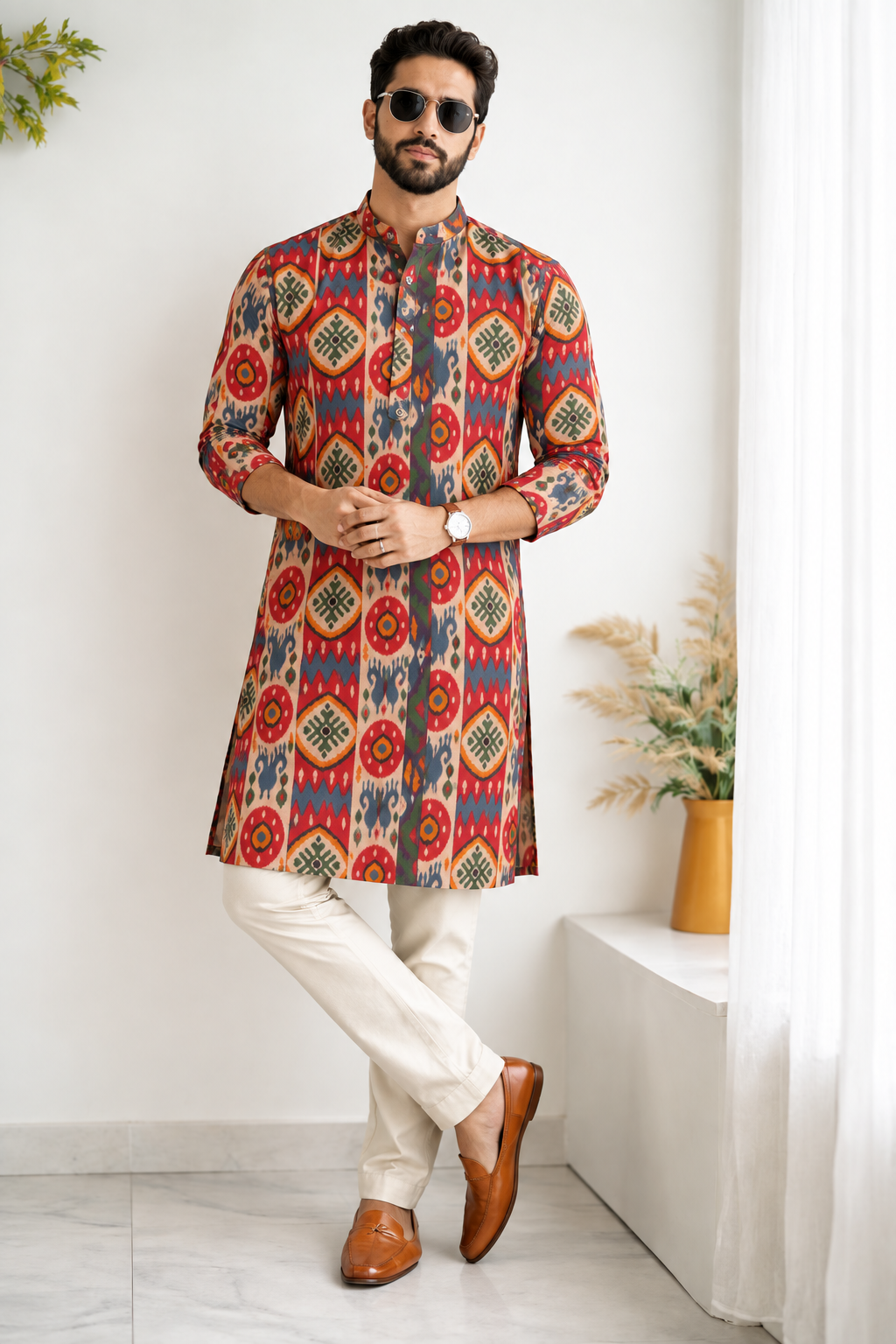 Ikat Artisan Elegant Kurta